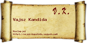 Vajsz Kandida névjegykártya